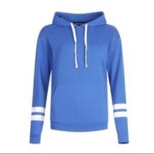 ARM STRIPE OVERSIZED BLUE HOODIE